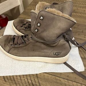 UGG Tan Lace-Up High-Tops